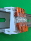 Preview: SOIXX Hutschienenhalter XWD für 3x WAGO 221-2411 DIN Rail 35mm Weiß