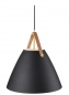 Preview: Pendelleuchte Nordlux Strap 48 Pendant schwarz Ø48 E27 Leder 84353003