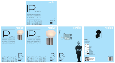 Nordlux Badleuchte IP S3 IP44 Wandleuchte E27 Stahl gebürstet
