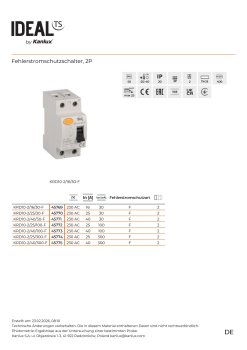 Fehlerstromschutzschalter Typ-F 40A 2P 30mA KRD10-2/40/30-F FI-Schalter IDEAL 45771
