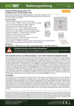 Bewegungsmelder 160° IP20 "CT-AB160" IR & Akkustiksensor 3-Draht weiß Unterputz 24058