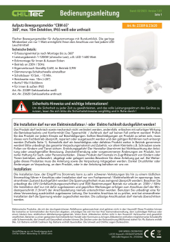 Aufputz Bewegungsmelder 360° "CBM 65a" ,max 10m Detektion, IP65 anthrazit 23620