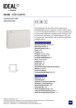 Verteilerkasten ABS KDB-S36PM Aufputzverteiler 24186