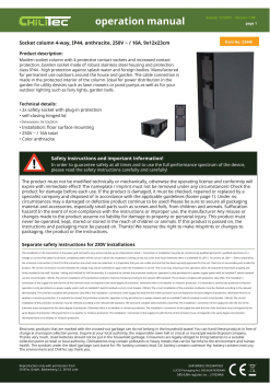 ChiliTec Steckdosensäule 4-fach Anthrazit IP44 Aussensteckdose 23445