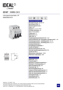 Leitungsschutzschalter Ideal KMB6 C6 3P 6A LS-Schalter Auslösecharakteristik C