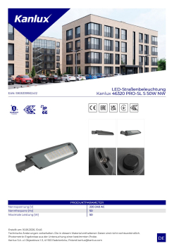 Kanlux LED Strassenleuchte PRO-SL S 50W NW 4000K 8250Lm IP66 46320