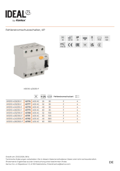 Fehlerstromschutzschalter Typ-F 63A 4P 300mA KRD10-4/63/300-F FI-Schalter IDEAL 45783