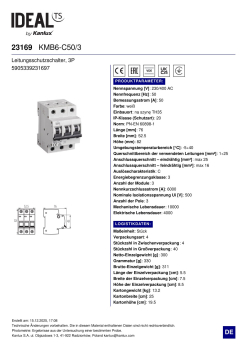Leitungsschutzschalter KMB6 C50 3P 50A LS-Schalter Auslösecharakteristik C, 23169