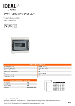 Preview: IP65 Sicherungskasten 9 Module ABS KDB MK2 Aufputz IDEAL 90122