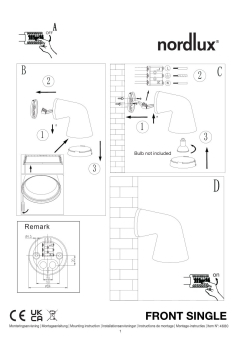 Wandleuchte Front Single Nordlux Sandfarbig E27 Aussenwandleuchte IP44 46801008