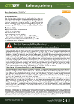 ChilItec Funk-Rauchmelder "CT-RM Pro" nach EN14604 koppelbar 21198