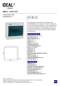Preview: Unterputzverteiler ABS KDB F08T Verteilerkasten 8 Module 23617