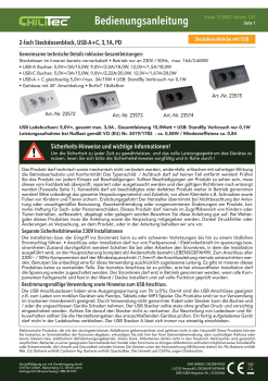 Aufbausteckdosen 2-fach Steckdosenblock + 2x USB A+C 3,1A weiss 23572