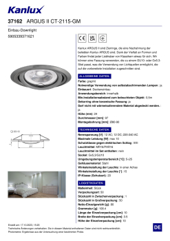 Deckeneinbauleuchte ARGUS II CT-2115-GM graphit 37162