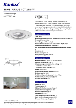 Einbaurahmen ARGUS II CT-2115-W Weiss Deckeneinbauspotleuchte 37163