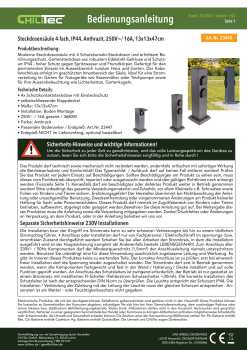 ChiliTec Steckdosensäule 4-fach Anthrazit IP44 Aussensteckdose 23445