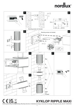 Nordlux Wandleuchte Kyklop Maxi schwarz E27 IP54 H35,5 2618231003