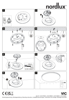 Nordlux LED Deckenleuchte VIC 35 3000K 32W 3200Lm warmweiß 2310146001