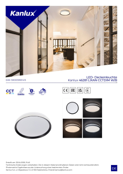 LED Deckenleuchte LIXAN CCT 3000-6500K FB dimmbar Ø385 weiß / schwarz Kanlux 46281