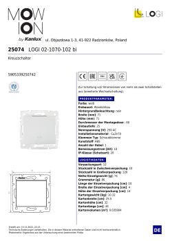 Preview: LOGI Kreuzschalter Weiss Unterputz 25074