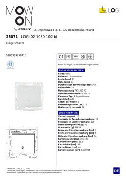 Preview: LOGI Klingeltaster ohne Rahmen Weiss Unterputz 25071