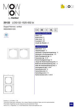 LOGI 2-fach Rahmen Steckdosenabdeckung vertikal Weiss 25122