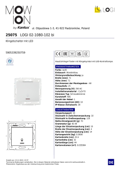 LOGI Klingeltaster mit LED ohne Rahmen Weiss Unterputz 25075