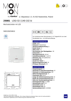 Preview: LOGI Wechselschalter mit LED Kontrolllampe Weiss Unterputz 25081