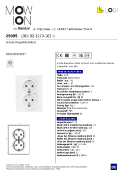 Preview: LOGI Doppelsteckdose komplett Unterputz Weiss 25095