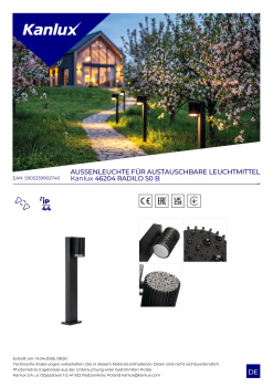 Wegeleuchte RADILO 50 B schwarz IP44 GU10 Kanlux 46204 gerippt
