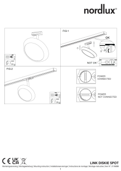 LED Deckenleuchte Link Diskie Nordlux schwarz für Lichtschienensysteme dimmbar 8W 3000K