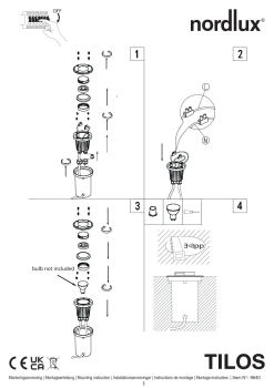 Gehwegstrahler Tilos Effect 1-Kit Nordlux Edelstahl GU10 IP67 Bodeneinbauleuchte 96409934