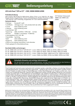 LED Einbauleuchte "CKP-05 CCT" 5W 3000/4000/6200K Ø95mm Licht-Panel 23882