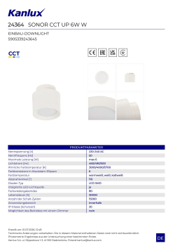 Kanlux LED Deckenleuchte SONOR 6W CCT 3000/4000/5700K Mattweiss 24364