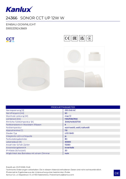 Kanlux LED Deckenleuchte SONOR 12W CCT 3000/4000/5700K Mattweiss 24366