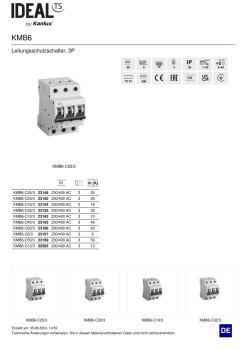 Preview: Leitungsschutzschalter KMB6 C50 3P 50A LS-Schalter Auslösecharakteristik C, 23169