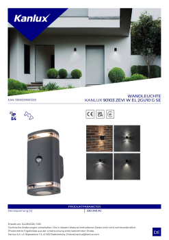Kanlux Fassadenleuchte ZEVI W EL PIR Sensor graphit IP54 GU10 Bewegungsmelder 90103