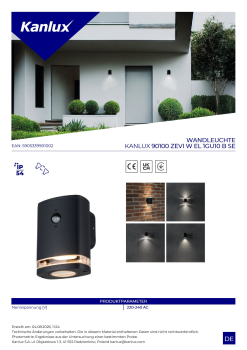 Kanlux Wandleuchte ZEVI W EL mit Bewegungsmelder PIR Sensor schwarz IP54 1xGU10 90100