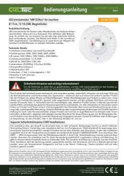 ChiliTec LED Modul "UM1224cct" Ø17cm, 12-18-24W, 3000-6000K, Magnethalter 23995 - Leuchten Umrüstung