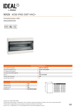 Preview: IP65 Verteiler 18 Module ABS KDB MK2+ Aufputz IDEAL 90129