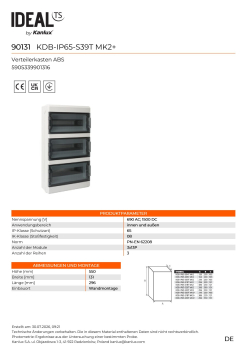 Preview: IP65 Sicherungskasten 3x13 Module ABS KDB MK2+ Aufputz IDEAL 90131