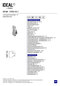 Preview: Leitungsschutzschalter Ideal KMB6 B2 1P 2A 23156