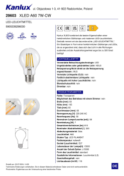 LED Lampe A60 6500K E27 7W Filament Leuchtmittel XLED 810Lm kaltweiss 29603