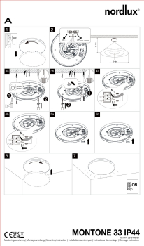 Nordlux Deckenleuchte Montone 33 4000K Sensor Weiss IP44 Badleuchte 2210486101