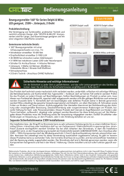 DELPHI Bewegungsmelder 160° Einbau UP 2-Draht weiss 23009