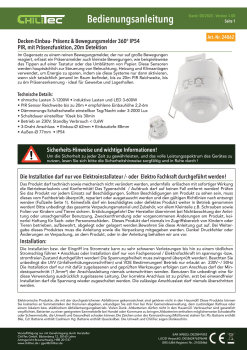 PIR Bewegungsmelder 360° IP54 Präsenzfunktion 20m Reichweite Einbau 3-Draht 24062