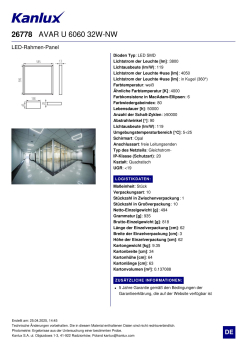 Kanlux LED Rahmen Panel AVAR U 6060 4000K 32W LOW UGR19 Lichtrahmen 26778