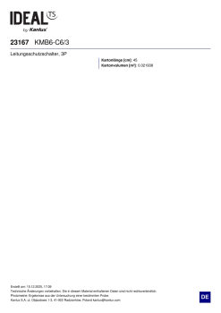 Leitungsschutzschalter Ideal KMB6 C6 3P 6A LS-Schalter Auslösecharakteristik C