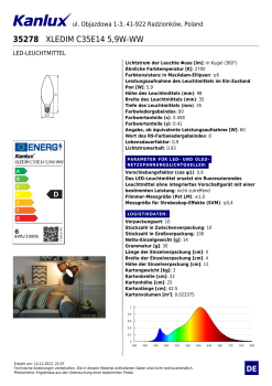 LED Kerze XLEDIM C35 2700K E14 dimmbar 5,9W Leuchtmittel 806Lm warmweiss 35278