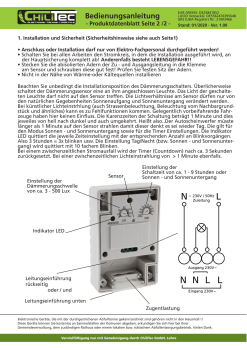 ChiliTec Outdoor Dämmerungsschalter "CDS-24" IP54 3-500Lux Wetterfest 23152